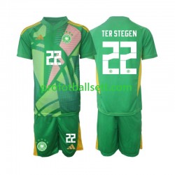 Fotballdrakt Tyskland Keeper Ter Stegen 22 Barn Tredjekit 2024-2025 Kortermet