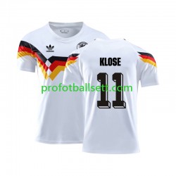 Retro Fotballdrakt Tyskland Klose 11 Herre Hjemmekit 1990 Kortermet