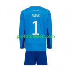 Fotballdrakt Tyskland Keeper Manuel Neuer 1 Barn Hjemmekit VM 2022 Langermet