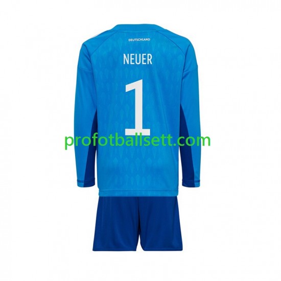 Fotballdrakt Tyskland Keeper Manuel Neuer 1 Barn Hjemmekit VM 2022 Langermet