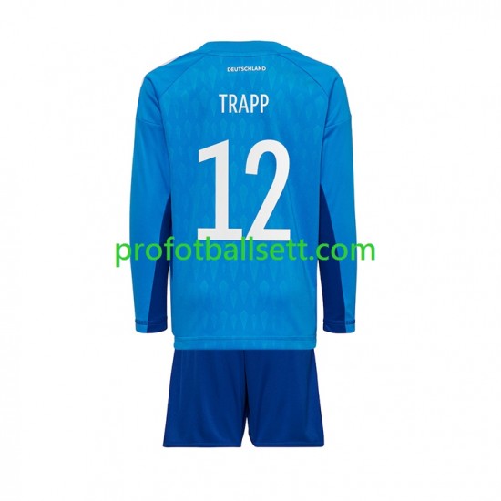 Fotballdrakt Tyskland Keeper TRAPP 12 Barn Hjemmekit VM 2022 Langermet