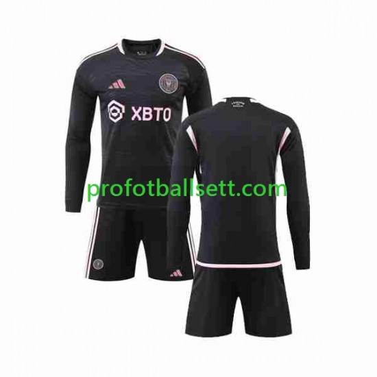 Fotballdrakt Inter Miami Barn Bortekit 2023-2024 Langermet