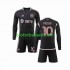 Fotballdrakt Inter Miami Lionel Messi 10 Barn Bortekit 2023-2024 Langermet