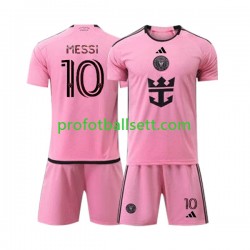 Fotballdrakt Inter Miami Lionel Messi 10 Barn Hjemmekit 2024 Kortermet
