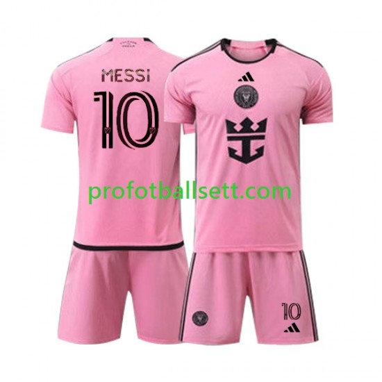 Fotballdrakt Inter Miami Lionel Messi 10 Barn Hjemmekit 2024 Kortermet