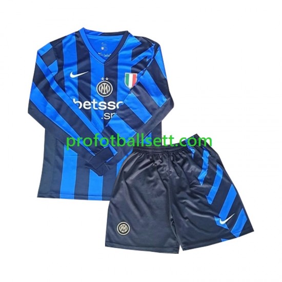 Fotballdrakt Inter Milan Barn Hjemmekit 2024-2025 Langermet