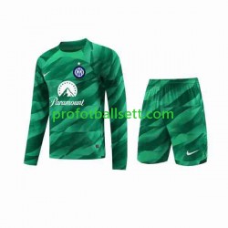 Fotballdrakt Inter Milan Keeper Barn Bortekit 2023-2024 Langermet