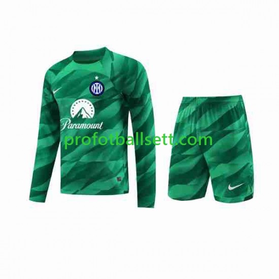 Fotballdrakt Inter Milan Keeper Barn Bortekit 2023-2024 Langermet