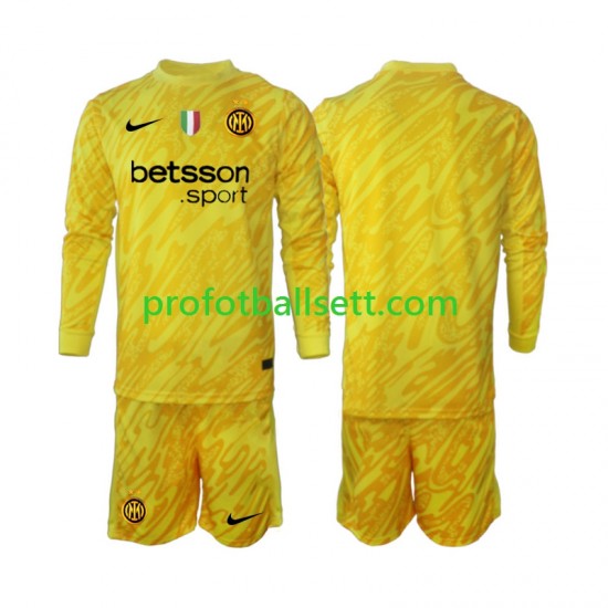 Fotballdrakt Inter Milan Keeper Barn Bortekit 2024-2025 Langermet