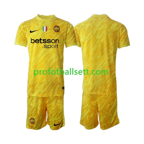 Fotballdrakt Inter Milan Keeper Barn Bortekit 2024-2025 Kortermet