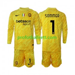 Fotballdrakt Inter Milan Keeper Yann Sommer 1 Barn Bortekit 2024-2025 Langermet