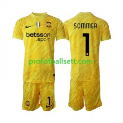 Fotballdrakt Inter Milan Keeper Yann Sommer 1 Barn Bortekit 2024-2025 Kortermet