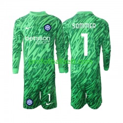 Fotballdrakt Inter Milan Keeper Yann Sommer 1 Barn Hjemmekit 2024-2025 Langermet