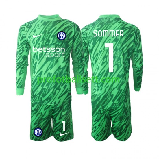 Fotballdrakt Inter Milan Keeper Yann Sommer 1 Barn Hjemmekit 2024-2025 Langermet