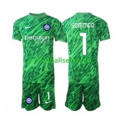 Fotballdrakt Inter Milan Keeper Yann Sommer 1 Barn Hjemmekit 2024-2025 Kortermet