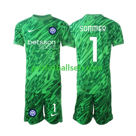Fotballdrakt Inter Milan Keeper Yann Sommer 1 Barn Hjemmekit 2024-2025 Kortermet
