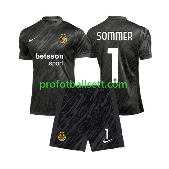 Fotballdrakt Inter Milan Keeper Yann Sommer 1 Barn Tredjekit 2024-2025 Kortermet