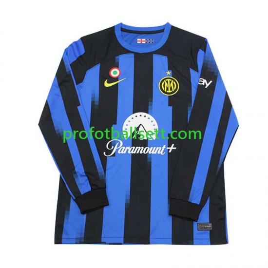 Fotballdrakt Inter Milan Herre Hjemmekit 2023-2024 Langermet