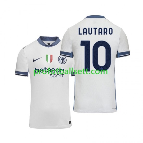 Fotballdrakt Inter Milan Lautaro 10 Herre Bortekit 2024-2025 Kortermet