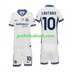 Fotballdrakt Inter Milan Lautaro 10 Barn Bortekit 2024-2025 Kortermet
