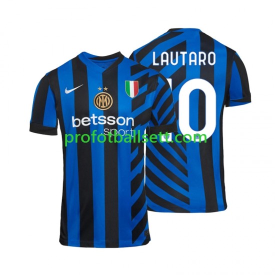 Fotballdrakt Inter Milan Lautaro 10 Herre Hjemmekit 2024-2025 Kortermet