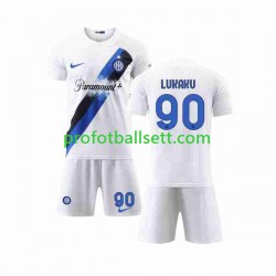 Fotballdrakt Inter Milan Lukaku 90 Barn Bortekit 2023-2024 Kortermet
