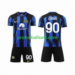 Fotballdrakt Inter Milan Lukaku 90 Barn Hjemmekit 2023-2024 Kortermet