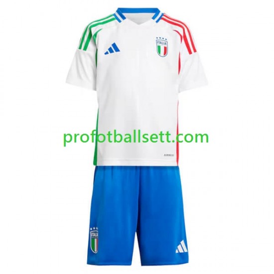Fotballdrakt Italia Barn Bortekit Euro 2024 Kortermet
