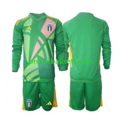 Fotballdrakt Italia Keeper Barn Bortekit Euro 2024 Langermet