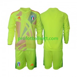 Fotballdrakt Italia Keeper Barn Hjemmekit Euro 2024 Langermet