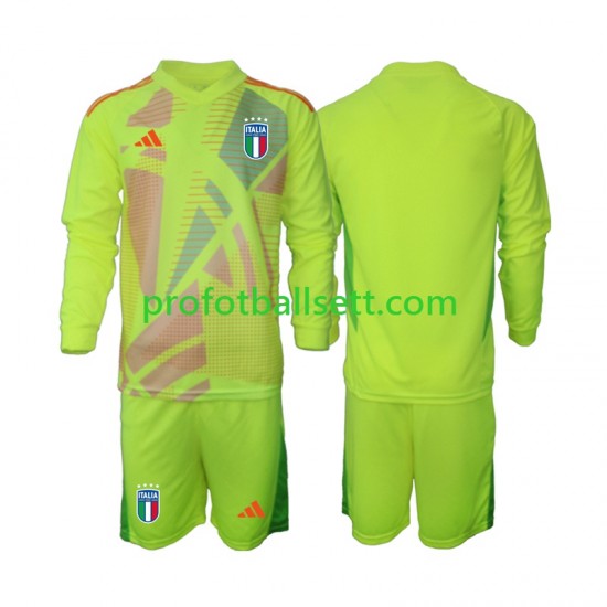 Fotballdrakt Italia Keeper Barn Hjemmekit Euro 2024 Langermet