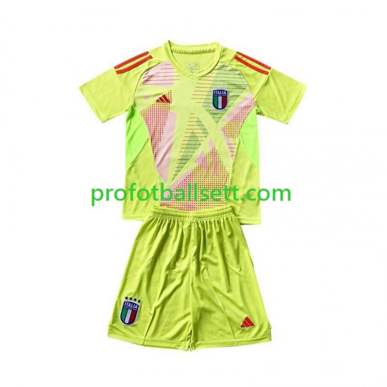 Fotballdrakt Italia Keeper Barn Hjemmekit Euro 2024 Kortermet