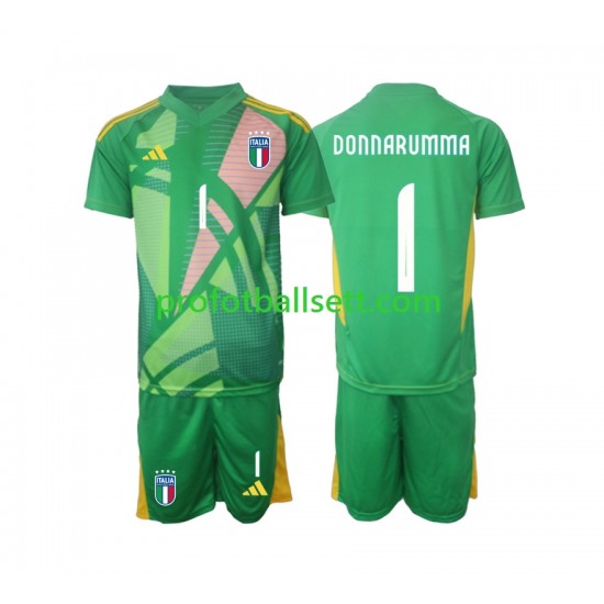 Fotballdrakt Italia Keeper Donnarumma 1 Barn Bortekit Euro 2024 Kortermet