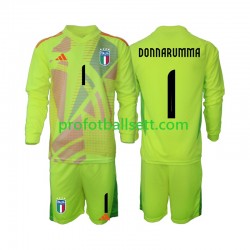 Fotballdrakt Italia Keeper Donnarumma 1 Barn Hjemmekit Euro 2024 Langermet