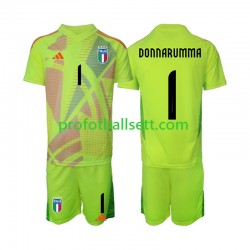 Fotballdrakt Italia Keeper Donnarumma 1 Barn Hjemmekit Euro 2024 Kortermet