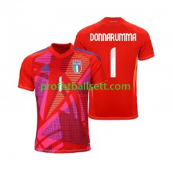 Fotballdrakt Italia Keeper Gianluigi Donnarumma 1 Herre Tredjekit Euro 2024 Rød Kortermet