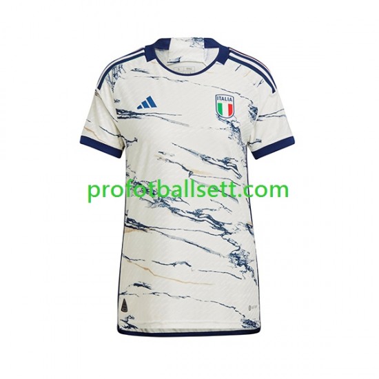 Fotballdrakt Italia Dame Bortekit 2023 Kortermet