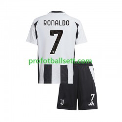 Fotballdrakt Juventus Cristiano Ronaldo 7 Barn Hjemmekit 2024-2025 Kortermet