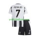 Fotballdrakt Juventus Cristiano Ronaldo 7 Barn Hjemmekit 2024-2025 Kortermet