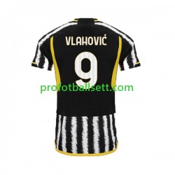 Fotballdrakt Juventus USA Dn Vlahovic 9 Herre Hjemmekit 2023-2024 Kortermet