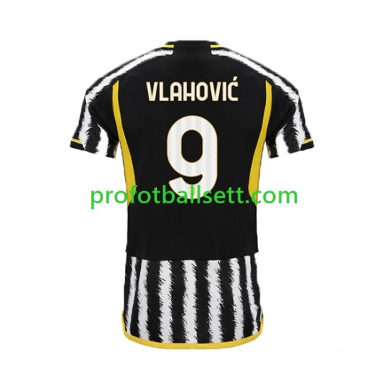 Fotballdrakt Juventus USA Dn Vlahovic 9 Herre Hjemmekit 2023-2024 Kortermet