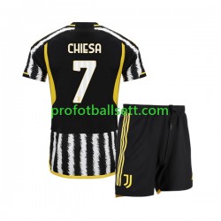 Fotballdrakt Juventus Federico Chiesa 7 Barn Hjemmekit 2023-2024 Kortermet