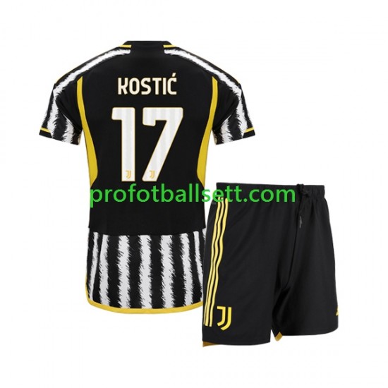 Fotballdrakt Juventus Filip Kostic 17 Barn Hjemmekit 2023-2024 Kortermet