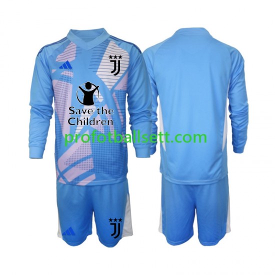 Fotballdrakt Juventus Keeper Barn Hjemmekit 2024-2025 Blå Langermet