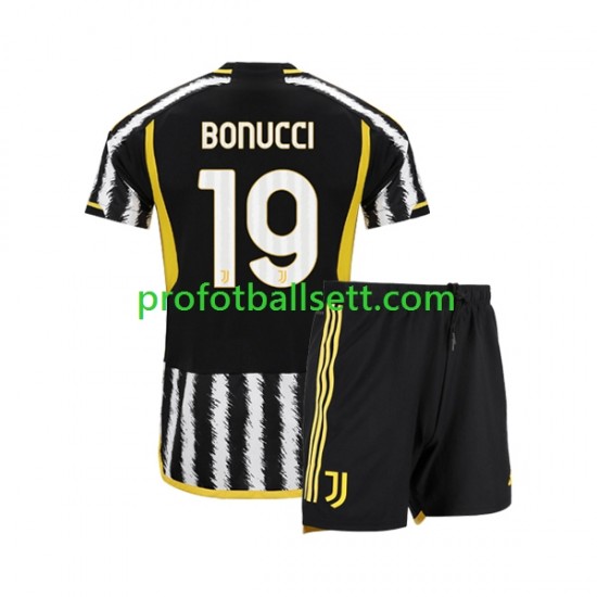 Fotballdrakt Juventus Leonardo Bonucci 19 Barn Hjemmekit 2023-2024 Kortermet