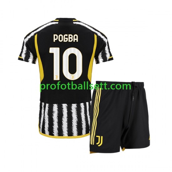 Fotballdrakt Juventus Paul Pogba 10 Barn Hjemmekit 2023-2024 Kortermet