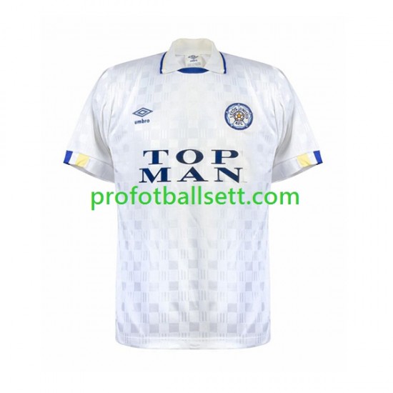 Retro Fotballdrakt Leeds United Herre Hjemmekit 1989-1990 Kortermet