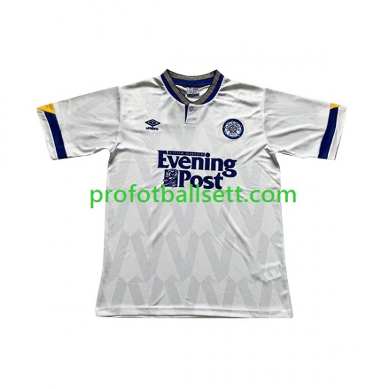 Retro Fotballdrakt Leeds United Herre Hjemmekit 1991-1992 Kortermet