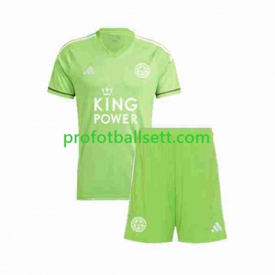 Fotballdrakt Leicester City Keeper Barn Bortekit 2023-2024 Kortermet