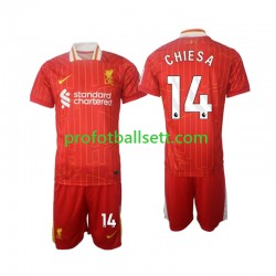 Fotballdrakt Liverpool Chiesa 14 Barn Hjemmekit 2024-2025 Kortermet